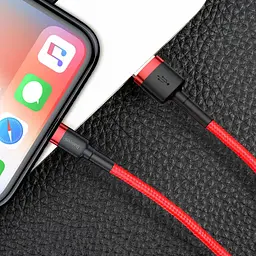 Дата кабель Baseus Cafule USB to Lightning 1.5A (2m) (CALKLF-C) Червоний / Чорний - мініатюра 4