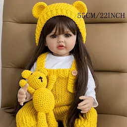 Реалістична Кукла Реборн 55 см повністю вінілова Doll Reborn Baby К0100227 - мініатюра 4