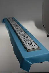 Душовий канал з горизонтальним фланцем Maxiflow Standart Line 60 см решітка "Хвиля" 4022.TY050K.060.1 - мініатюра 3