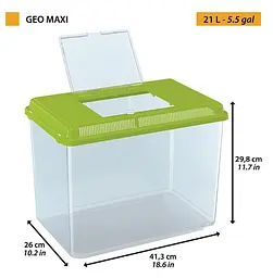 Контейнер для дрібних тварин, риб, черепах та комах Ferplast Geo Maxi 21 л 41.3х26х29.8 см 60024099 - мініатюра 2