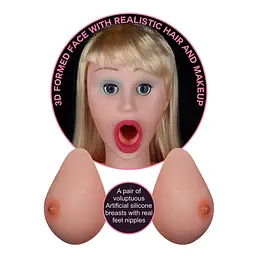 Секс-лялька LoveToy Silicone Boobie Super Love Doll 152 см блондинка - мініатюра 3