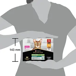 Набір вологого корму для дорослих стерилізованих котів Purina Pro Plan Sterilised шматочки у соусі з яловичиною та куркою 850 г (10 шт. х 85 г) - мініатюра 3