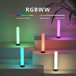 Розумна настільна лампа ALANTOP з керуванням через додаток WiFi Сумісність з Alexa та Google Регульовані білі та RGB кольори - мініатюра 2