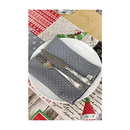 Серветка на стіл Прованс Merry Christmas сіра 35x45 см (4823093448780) - мініатюра 3