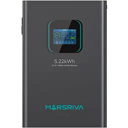 Акумуляторна батарея Marsriva LiFePO4 51.2V 102Ah 5.22kWh настінна