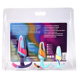 Набір анальних пробок Doc Johnson Mood Naughty 1 Kaleidoscope Trainer Set - мініатюра 6