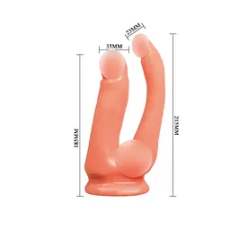 Подвійний страпон BAILE JESSICA Double Strap-on Vibrating Baile BW-022029 23734 - мініатюра 2