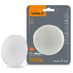 Лампочка Videx LED GX53 10W 4100K 220V (VL-GX53-10534) - мініатюра 2