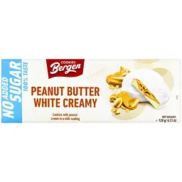 Печиво Bergen Cookies Peanut Butter White Creamy 128 г