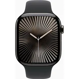 Смарт-годинник Apple Watch Series 10 GPS + Cellular 46mm Slate Titanium Case w. Black Sport Band - M/L (MWYE3) - мініатюра 2