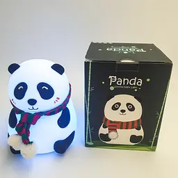 Силіконовий дитячий нічник Панда 7LED акумуляторний USB світильник іграшка 3D TOYS LAMP - мініатюра 6