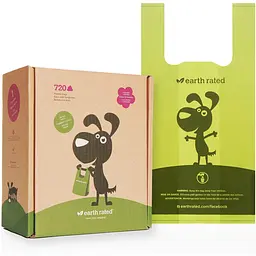 Біорозкладні пакети для собак Earth Rated Mega Pack з ручками 18 х 35 см 720 шт.