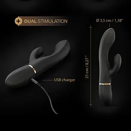 Вібратор-кролик Dorcel Glam Rabbit 21.8 чорний - мініатюра 6
