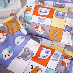 Простирадло на резинці MirSon Kids Time 20-0039 Zoo alphabet 60х120 см (2200009639982) - мініатюра 5