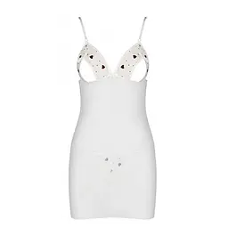 Сорочка з вирізами на грудях + стрінги LOVELIA CHEMISE white - Passion 2XL/3XL - мініатюра 5