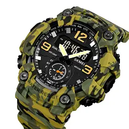 Чоловічий наручний годинник 1965CMGN camo green. Skmei acs0030456 - мініатюра 2