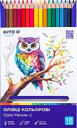 Олівці кольор. 18 кольор. "Kite" №К-052 Classic - мініатюра 1