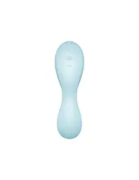 Стимулятор Satisfyer Curvy Trinity 5 Вакуумный с вибрацией, 16.5х4.6 см голубой - миниатюра 4