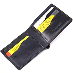 Чоловіче шкіряне портмоне GRANDE PELLE 11,5х9х1 см acs0018624 - мініатюра 3