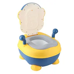 Горщик з м'яким сидінням Мавпа Babyhood BH205 Жовто-синій - мініатюра 4