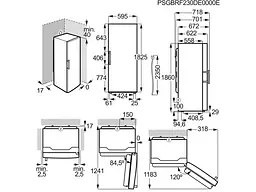 Холодильна камера Electrolux 186x60х65, 390л, E, ST, інв., зона св-ті, нерж - мініатюра 8