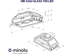 Витяжка Minola HBI 5262 BL GLASS 700 LED - мініатюра 8