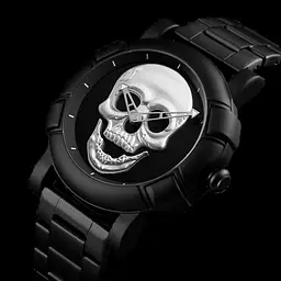 Оригінальний годинник Skmei Skull 9178 Black - мініатюра 9