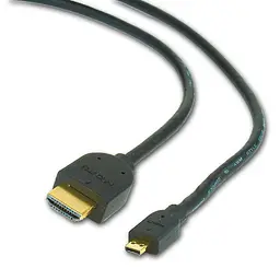 Кабель Cablexpert CC-HDMID-6 HDMI-microHDMI v.2.0 1.8м Black - мініатюра 2