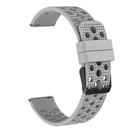 Браслет double для Samsung Gear Sport - сірий ширина кріплення 20мм силікон Watchbands (W39-3WB56333596) - мініатюра 2