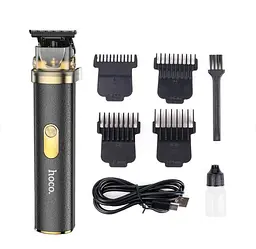 Машинка для стрижки волосся Hoco HP22 Retro engraving electric hair clipper Black - мініатюра 4