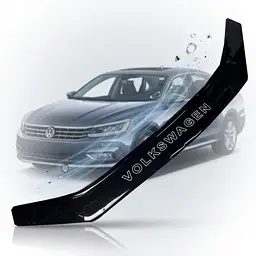 Дефлектор капота мухобойка Volkswagen Passat B8 NMS 2015-2020 USA Voron Glass (MV12115)