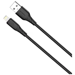 Дата кабель USB 2.0 AM to Lightning 2.0m 3A textured PVC black ColorWay (CW-CBUL095-BK) - мініатюра 2