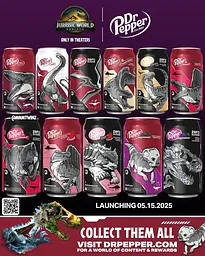 Газований напій Dr Pepper Jurassic World Rebirth Limited Edition Soda Cans 355 мл - мініатюра 4