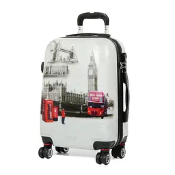 Валіза Малий (S) Полікарбонат під Ручну поклажу Worldline Airtex 809 London 44 л 54x35x23 см Різнобарвний