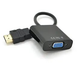 Конвертор-переходник HDMI (папа) на VGA (мама) VEGGIEG H-V1B 25cm Black