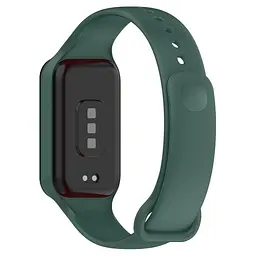 Силіконовий ремінець для фітнес браслетів Xiaomi Redmi Smart Band 2 Mi Band 8 Active, Silicone, dark green, зі зручною застібкою, на фітнес трекер та смарт годинник, ArmorStandart (ARM73996) - мініатюра 2