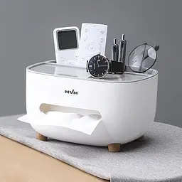 Набір аксесуарів для ванної кімнати МВМ My Home MVM-08 білий із сірим (MVM-MH-08 WHITE/GRAY) - мініатюра 3