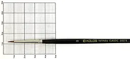 Пензель колонок круглий Classic 3007R №0 коротка ручка KOLOS (4823064900576)