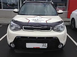Дефлектор капоту мухобійка для Kia Soul 2014-