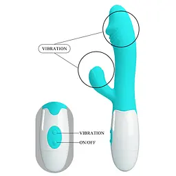 Вібратор з кліторальною стимуляцією Pretty Love Snappy light blue PRETTY LOVE BI-014173-A1 101958 - мініатюра 9