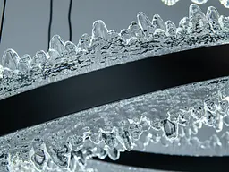 LED-люстра для вітальні Diasha D8751-600+400BK, чорна, 140W, 7700 lm - мініатюра 6