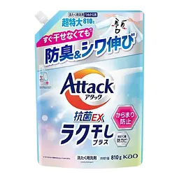 Японський антибактеріальний гель для прання Kao Attack Antibacterial EX Easy Drying Plus поповнення 810 г