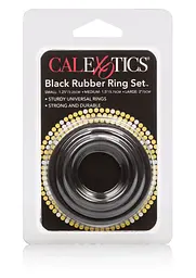 Набір ерекційних кілець Calexotics Rubber Ring, 3 шт (чорний) - мініатюра 3