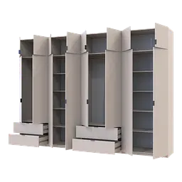 Розпашна Шафа для одягу Doros Лукас Кашемір 4+4 ДСП 340х50х240 (42005140) - мініатюра 2