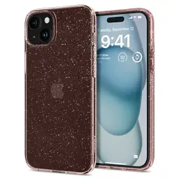 Чохол Spigen Liquid Crystal Glitter Rose Quartz для iPhone 15 (ACS06789) - мініатюра 2