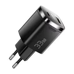 Зарядное устройство 1xUSB-C + 1xUSB 33W GaN black Essager (ECT33W-GMB01-Z) - миниатюра 3