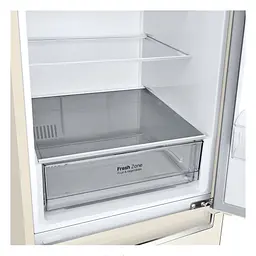 Холодильник LG 186x60х68 холодильне відділення 234 л морозильне відділення 107 л 2 двері А+ NF бежевий (GC-B459SECL) - мініатюра 6