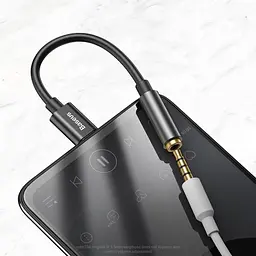 AUX-адаптер Baseus Type-C Male to 3.5mm Female Adapter L54 чорний CATL54-01 - мініатюра 6