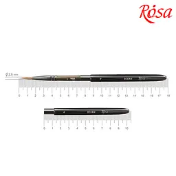 Пензель соболь круглий TRAVEL BRUSH OCEAN 168 № 4 коротка ручка ROSA
