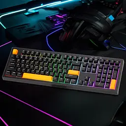Клавіатура ігрова мембранна XTRIKE ME KB-512 UA 108кл. Silent switch LED підсвітка, USB, чорна (KB-512BKUA)